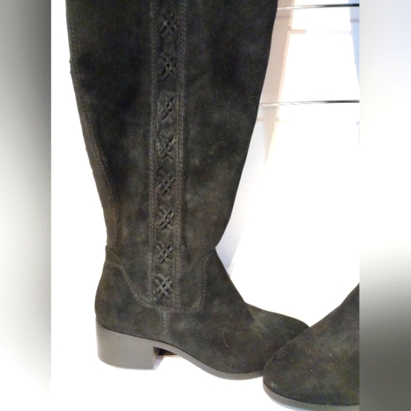 Vince Camuto Black Knee-High Womens Boots Leather Sz. 9 New with Tags Wide Calf - Picture 3 of 16